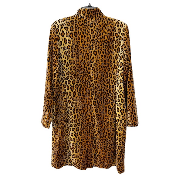 Vintage Marvin Richards Animal Printed Velvet Long Duster Trench Coat USA - Picture 5 of 9